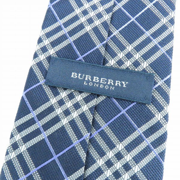 実際に弊社で買取させて頂いたBURBERRY LONDON/バーバリー ロンドン チェック柄 シルクネクタイの画像 4枚目