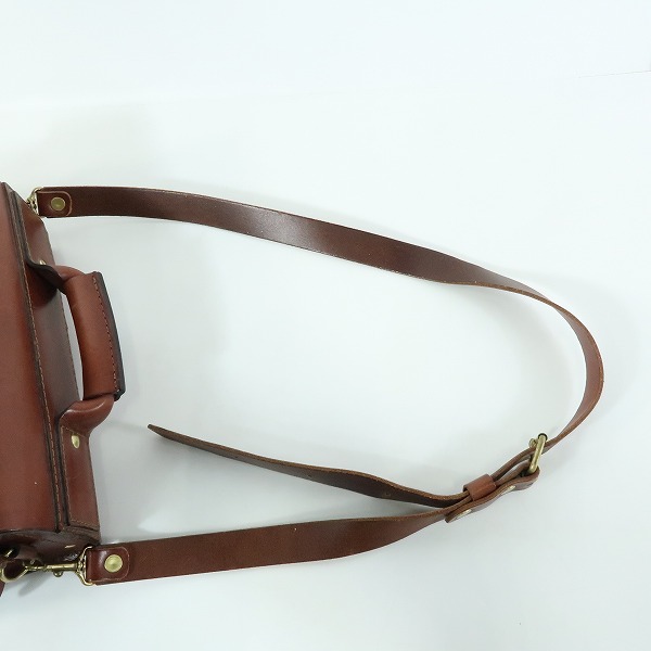 実際に弊社で買取させて頂いたHERZ/ヘルツ レザー サイコロ型 ショルダー/カメラバッグ n-27の画像 5枚目