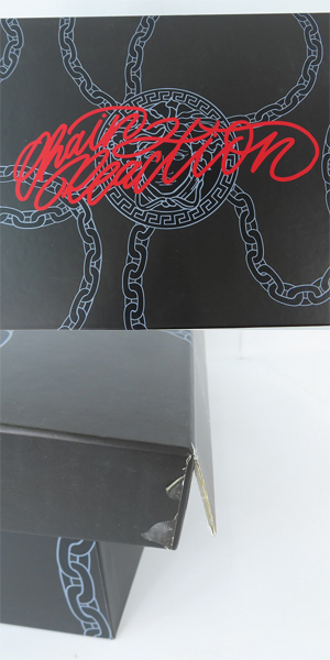 実際に弊社で買取させて頂いたVERSACE/ヴェルサーチ Chain Reaction/チェーンリアクション スニーカー レオパード DSU7071/43の画像 9枚目