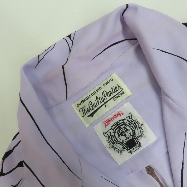 実際に弊社で買取させて頂いたWACKO MARIA×WOLF'S HEAD/ワコマリア×ウルフズヘッド HAWAIIAN SHIRTS/ XXLの画像 4枚目