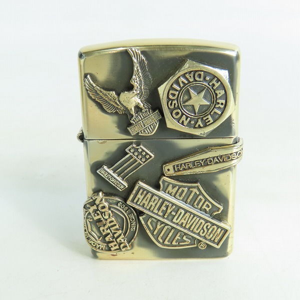 実際に弊社で買取させて頂いたZIPPO/ジッポー HARLEY-DAVIDSON/ハーレーダビッドソン MAKE METAL メイクメタル メタル貼り/1996年製