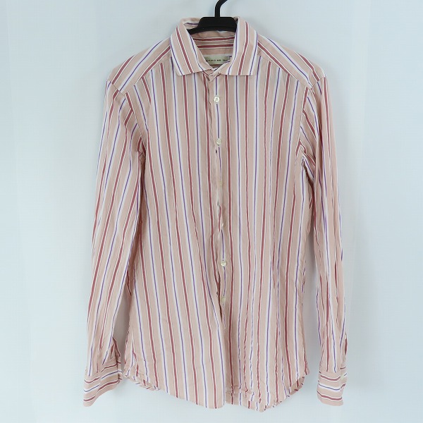 実際に弊社で買取させて頂いた【JPタグ】ETRO/エトロ ストライプ柄 長袖シャツ ピンク系 38