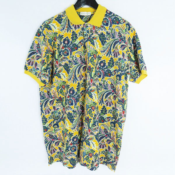 実際に弊社で買取させて頂いた【未使用】ETRO/エトロ 花柄 総柄 ポロシャツ/イエロー/3XL