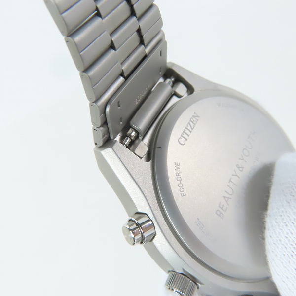 実際に弊社で買取させて頂いたCITIZEN/シチズン BEAUTY&YOUTH UNITED ARROWS/ユナイテッドアローズ 別注 エコ・ドライブ クロノグラフ/腕時計 H500-006CS0Gの画像 5枚目