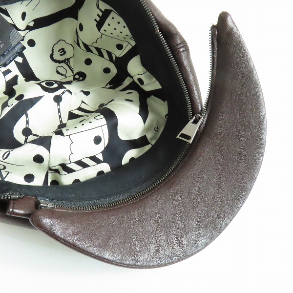 実際に弊社で買取させて頂いたCA4LA/カシラ ジップデザイン キャスケット ブラウン SHK00858の画像 6枚目