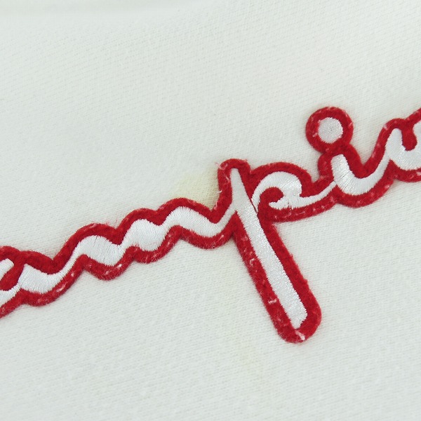 実際に弊社で買取させて頂いたChampion/チャンピオン REVERSE WEAVE/リバースウィーブ プルオーバーパーカー ホワイト GF68/2XLの画像 6枚目