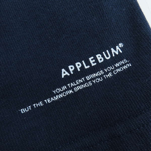 実際に弊社で買取させて頂いたAPPLEBUM/アップルバム 胸ポケット 半袖Tシャツ ダークネイビー/Lの画像 5枚目