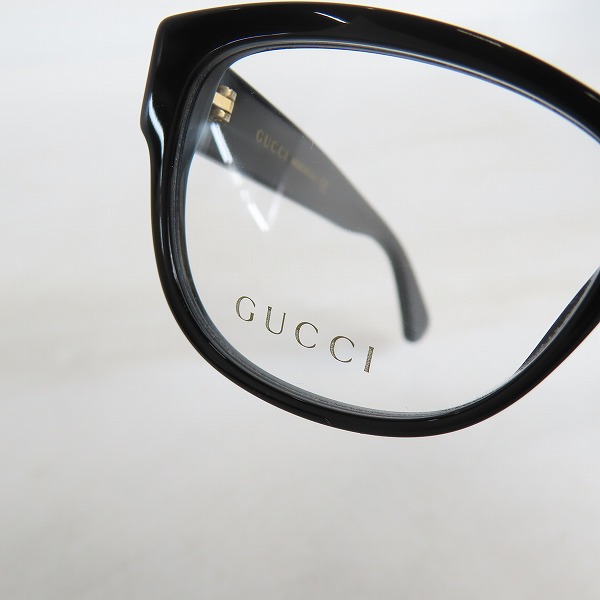 実際に弊社で買取させて頂いたGUCCI/グッチ メガネフレーム アイウェア GG0098O-001の画像 7枚目
