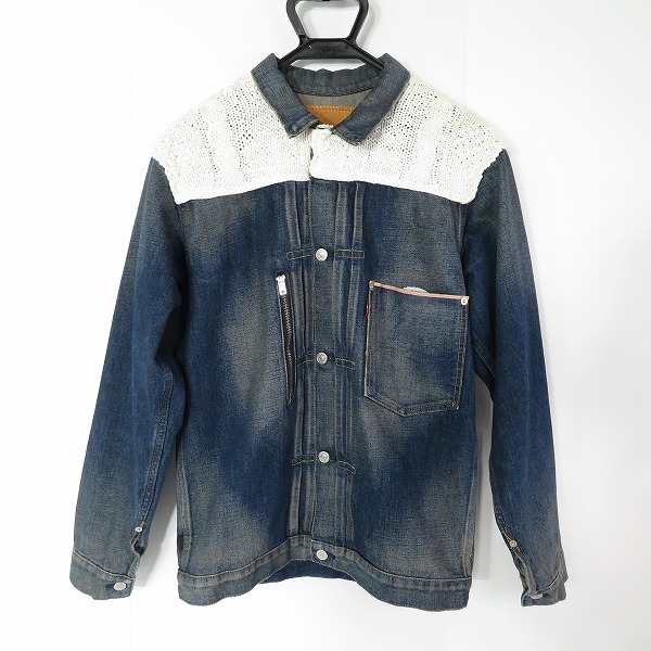 実際に弊社で買取させて頂いたLevi`s Fenom/リーバイスフェノム ニット切替 トラッカーデニムジャケット FMJ13-0001/L