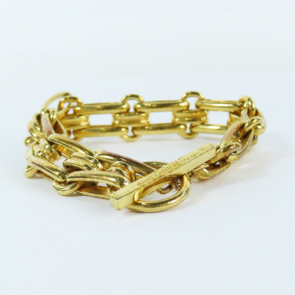 実際に弊社で買取させて頂いたSAINT LAURENT PARIS/サンローランパリ チェーンリンクブレスレット ゴールドの画像 3枚目