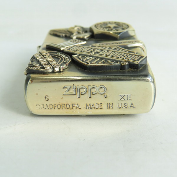 実際に弊社で買取させて頂いたZIPPO/ジッポー HARLEY-DAVIDSON/ハーレーダビッドソン MAKE METAL メイクメタル メタル貼り/1996年製の画像 2枚目