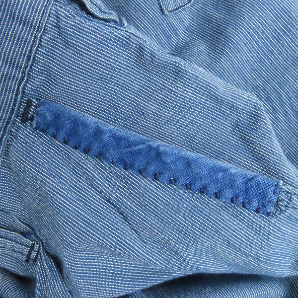 実際に弊社で買取させて頂いたporter classic/ポータークラシック インディゴ ストライプパンツ Mの画像 6枚目