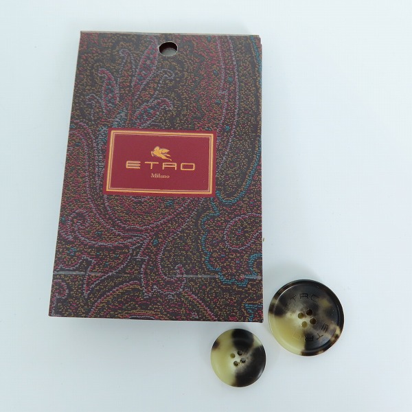 実際に弊社で買取させて頂いた【未使用】ETRO/エトロ ペイズリー柄 ジャケット/パンツ セットアップスーツ オレンジ 11807-4009/58/56の画像 9枚目