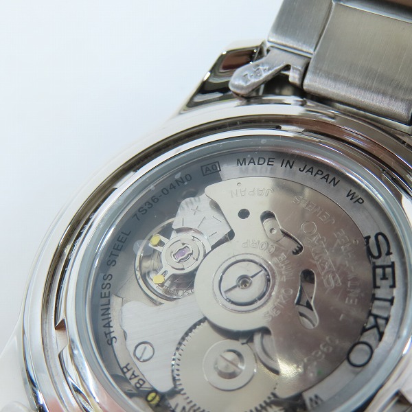 実際に弊社で買取させて頂いたSEIKO/セイコー 5/ファイブ SPORTS 裏スケ 自動巻き 腕時計 SNZH53JC/7S36-04N0の画像 4枚目