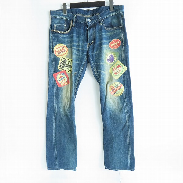 実際に弊社で買取させて頂いたHYSTERIC GLAMOUR/ヒステリックグラマー RB加工 スタッズ ボタンフライ デニム 0231AP05/34