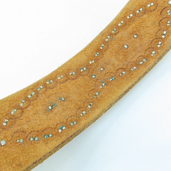 実際に弊社で買取させて頂いたHTC/エイチティーシー Peanut Stingray Belt/ピーナッツ スティングレイ ベルト SOLID BRASS/ソリッドブラス バックル/34の画像 7枚目
