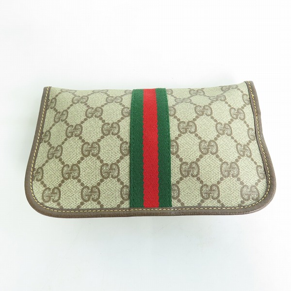 実際に弊社で買取させて頂いたGUCCI/グッチ GG プラス シェリー ウェブ ポーチ 014.89.5205の画像 1枚目