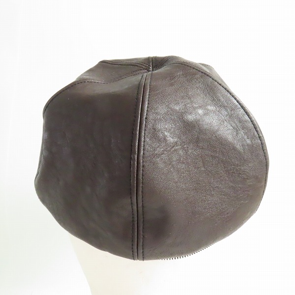 実際に弊社で買取させて頂いたCA4LA/カシラ ジップデザイン キャスケット ブラウン SHK00858の画像 3枚目