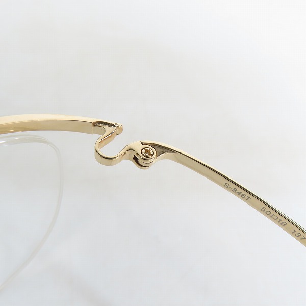 実際に弊社で買取させて頂いた999.9/フォーナインズ メガネフレーム アイウェア S-846Tの画像 4枚目