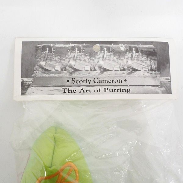 実際に弊社で買取させて頂いた【未開封】SCOTTY CAMERON/スコッティキャメロン Titleist PUTTER STUDIO ピースサイン グリーン パター用ヘッドカバーの画像 5枚目