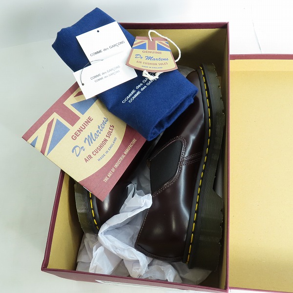 実際に弊社で買取させて頂いたDr.Martens×COMME des GARCONS/ドクターマーチン×コムデギャルソン EMILS サイドゴアシューズ 15170601/UK6の画像 6枚目