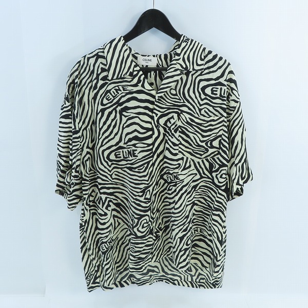 実際に弊社で買取させて頂いた【JPタグ】CELINE/セリーヌ ゼブラプリント ルーズフィット アロハシャツ 2C517235S/38