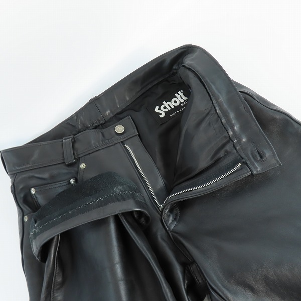 実際に弊社で買取させて頂いたSchott/ショット レザーパンツ 5017-01/34の画像 4枚目