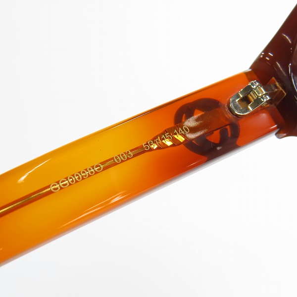 実際に弊社で買取させて頂いたGUCCI/グッチ メガネフレーム アイウェア GG0098O-003の画像 7枚目