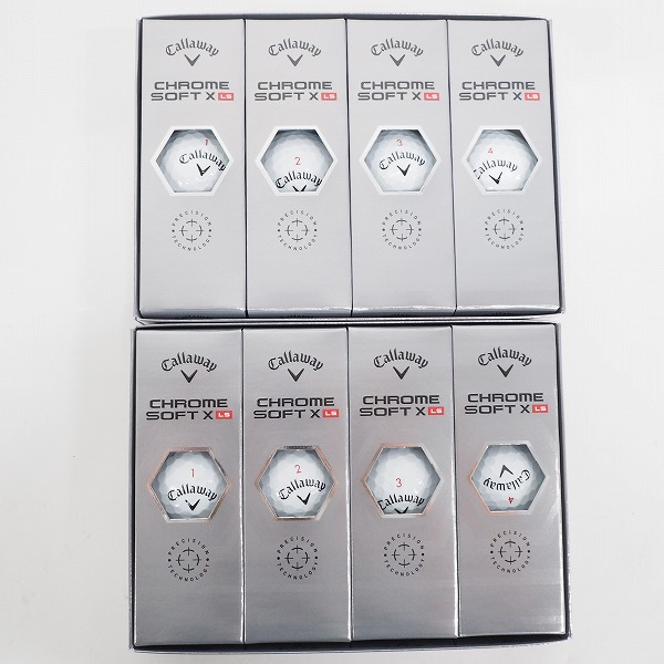 実際に弊社で買取させて頂いた【未使用】Callaway/キャロウェイ CHROME SOFT X LS ゴルフボール ホワイト 2ダース