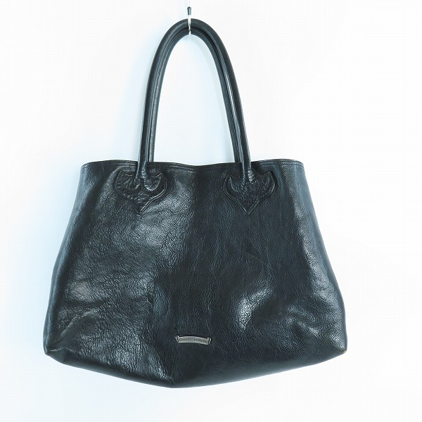 実際に弊社で買取させて頂いたCHROME HEARTS/クロムハーツ TOTE W/SNP 3CMTRY PTCHS レザートートバッグの画像 1枚目