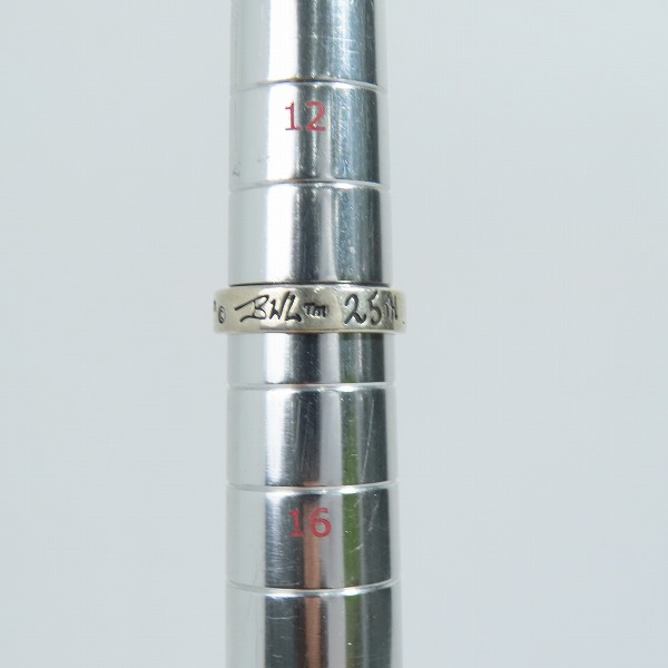 実際に弊社で買取させて頂いた【ギャラ付】BILL WALL LEATHER/BWL/ビルウォールレザー 25TH ANNIVERSARY BAND/25周年リング R404  14号の画像 7枚目