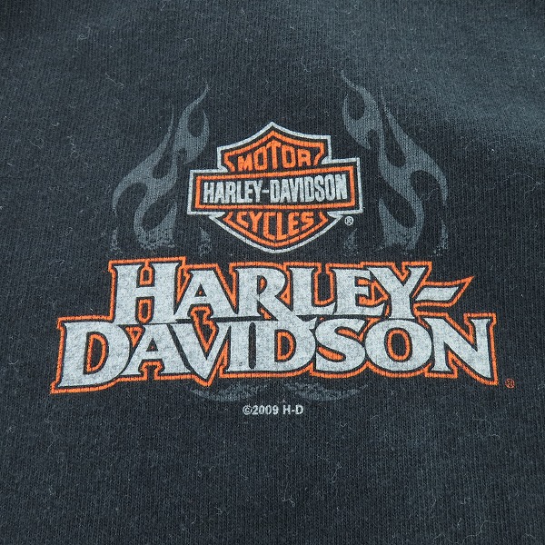 実際に弊社で買取させて頂いたHARLEY DAVIDSON/ハーレーダビッドソン ヘンリーネック 半袖 プリントTシャツ/Lの画像 5枚目