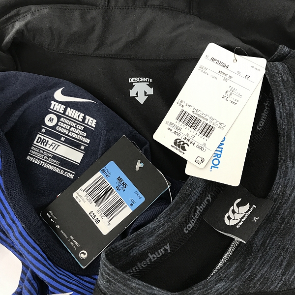 実際に弊社で買取させて頂いた【おまとめ/未使用含む】ナイキ/カンタベリー/デサント 他 Tシャツ/ナイロンジャケット 等 トレーニングウェアの画像 2枚目