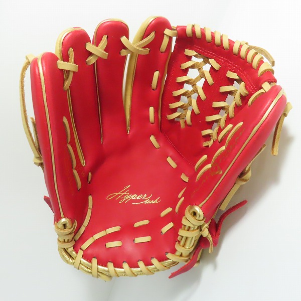 実際に弊社で買取させて頂いたRawlings/ローリングス HYPER TECH COLOR SYNC 軟式/左投げ用 オールラウンド用 グローブ/グラブ GR4HTCN55Wの画像 2枚目