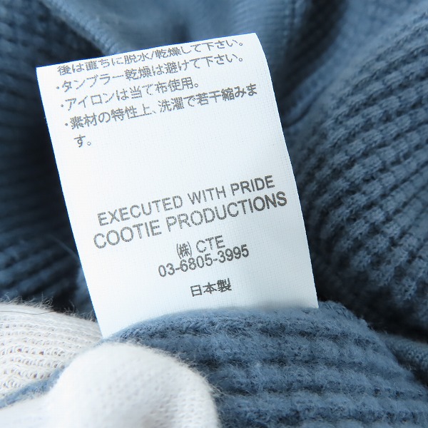 実際に弊社で買取させて頂いたCOOTIE/クーティー Suvin Waffle L/S Crew サーマル/ワッフル クルーネック トレーナー/Mの画像 4枚目