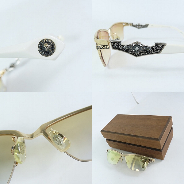 実際に弊社で買取させて頂いたA'rossvy/ロズヴィー PREMIUM COLLECTION 15周年モデル ダイヤモンド サングラス/アイウェア MOD009の画像 9枚目