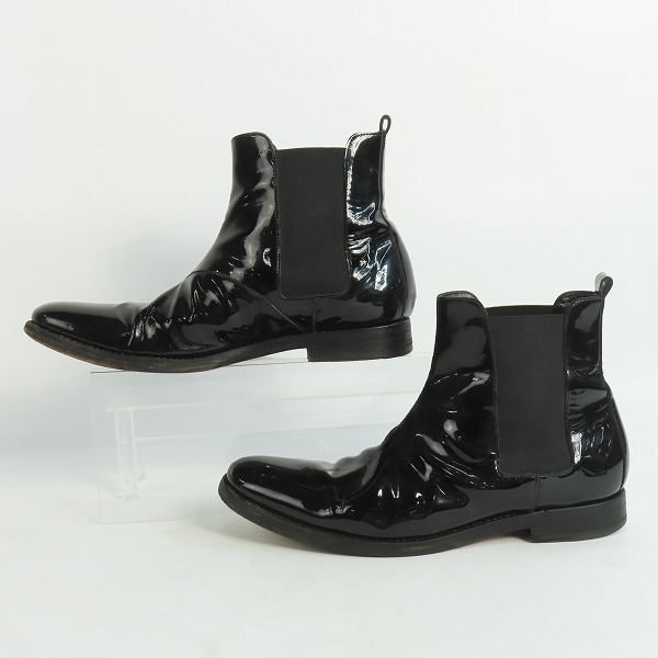実際に弊社で買取させて頂いたHERMES/エルメス サイドゴア エナメルブーツ の画像 3枚目