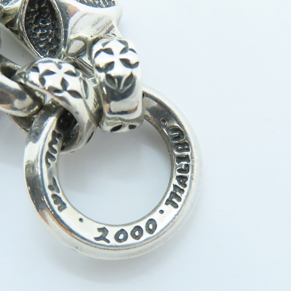 実際に弊社で買取させて頂いたBill Wall Leather/BWL/ビルウォールレザー ストーンアイ スカル/クロス ペンダント トップの画像 5枚目