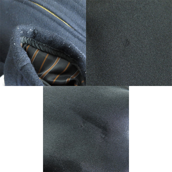 実際に弊社で買取させて頂いたSCHOTT/ショット メルトン ウール CPOジャケット ブラック 7176/36の画像 9枚目