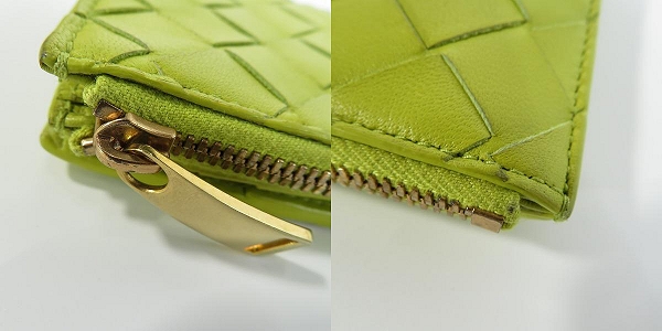実際に弊社で買取させて頂いたBOTTEGA VENETA/ボッテガヴェネタ イントレチャート ジップ2つ折り財布の画像 9枚目