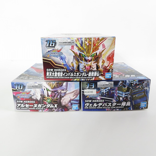 実際に弊社で買取させて頂いた【未組立】BANDAI SDW HEROES 斉天大聖悟空インパルスガンダム 闘戦勝仏/アルセーヌガンダムX/ヴェルデバスター隊員 3点セットの画像 4枚目