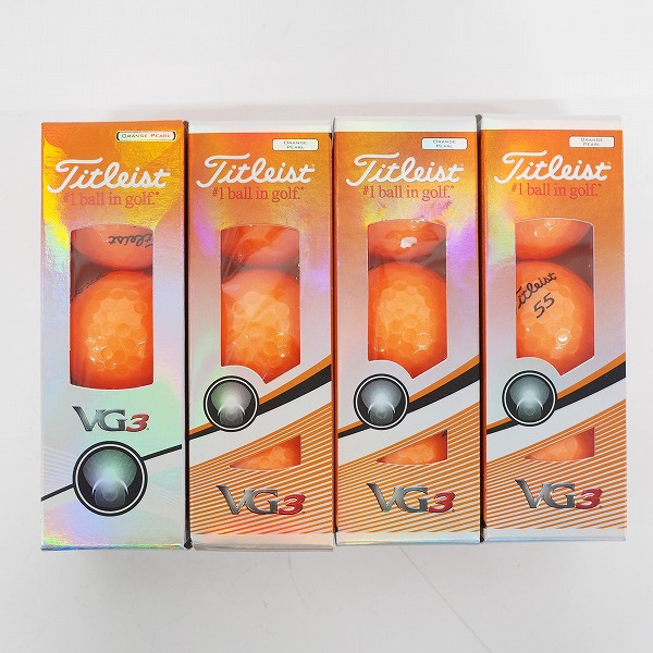 実際に弊社で買取させて頂いた 【未使用】Titleist/タイトリスト VG3 ゴルフボール ORANGE PEARL/オレンジパール 計1ダース 