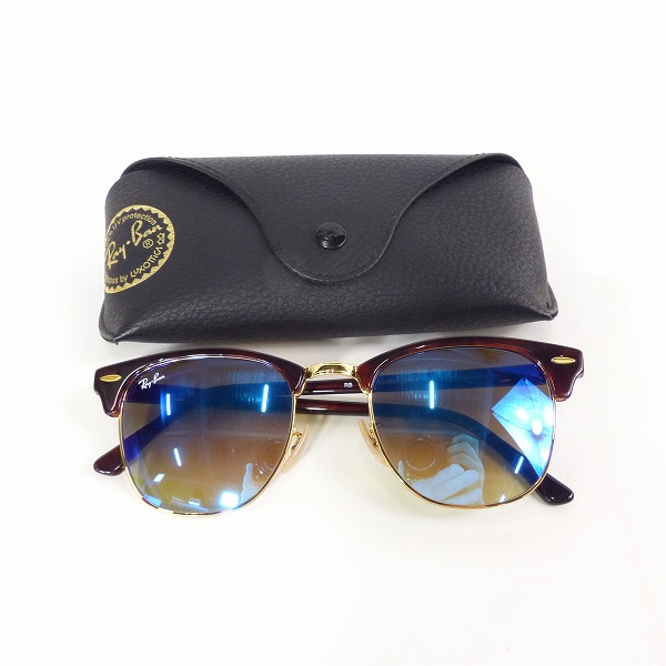 実際に弊社で買取させて頂いたRay-Ban/レイバン CLUB MASTER/クラブマスター サングラス/アイウェア RB3016 990/7Qの画像 9枚目