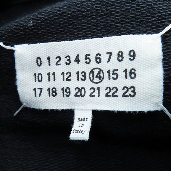 実際に弊社で買取させて頂いたMartin Margiela 14/マルタンマルジェラ 18SS ハの字 ジップアップ スウェット パーカー S50GU0055 S25368/48の画像 2枚目