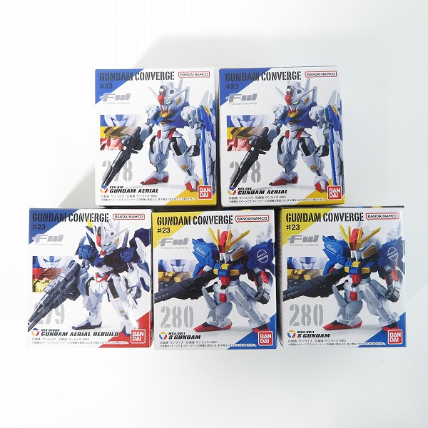 実際に弊社で買取させて頂いた【未開封】バンダイ FW GUNDAM CONVERGE ＃23 ガンダム エアリアル/Sガンダム/ジェガン 他 10点セット/食玩の画像 1枚目