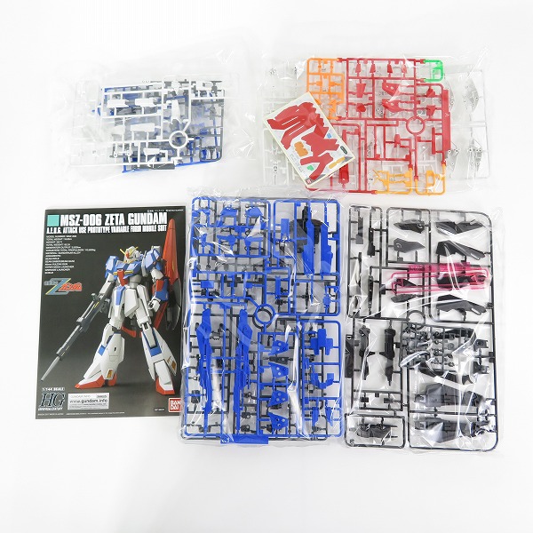 実際に弊社で買取させて頂いた【未組立】BANDAI/バンダイ HG 1/144 機動戦士Zガンダム MSZ-006 ゼータガンダム 2点セット/ガンプラの画像 2枚目