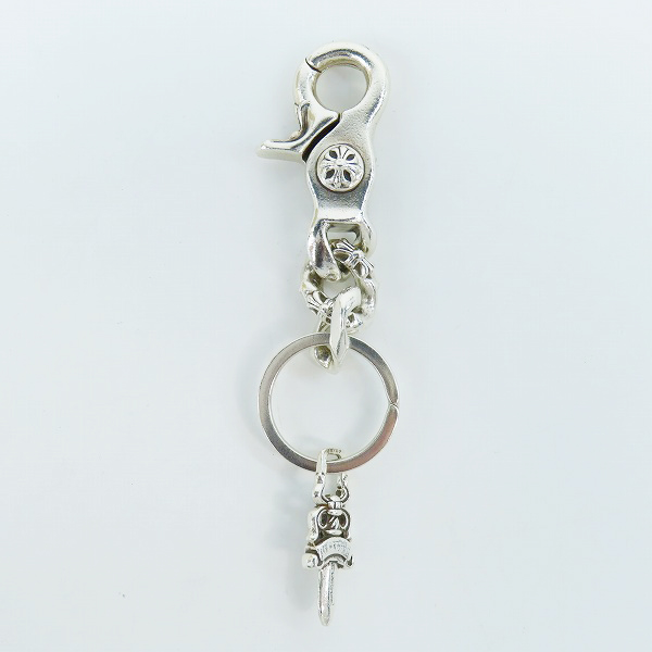 実際に弊社で買取させて頂いたCHROME HEARTS/クロムハーツ CLP CHN FANCY-S ファンシーリンク キーチェーン ｗ/ダガー ショートの画像 1枚目