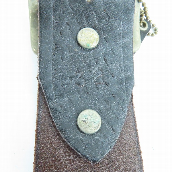 実際に弊社で買取させて頂いたGLAD HAND/グラッドハンド スタッズベルトHTC レザー オールドクロウ/32の画像 3枚目