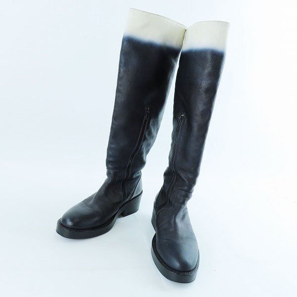 実際に弊社で買取させて頂いたANN DEMEULEMEESTER/アンドゥムルメステール グラデーション レザー ロングブーツ/39