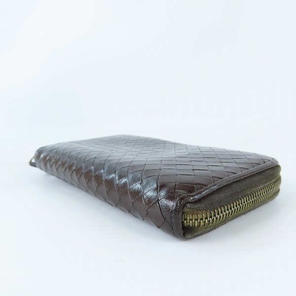 実際に弊社で買取させて頂いたBOTTEGA VENETA/ボッテガヴェネタ イントレチャート ラウンドファスナー 長財布の画像 2枚目